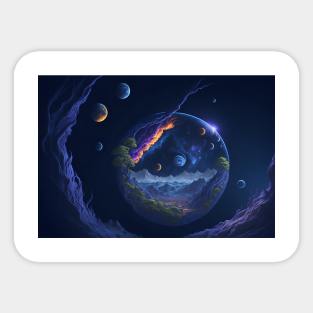 Planet island Sticker